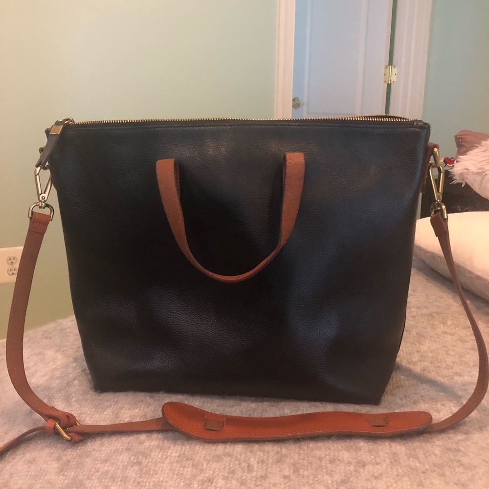Madewell Small Transport Leather Crossbody Tote